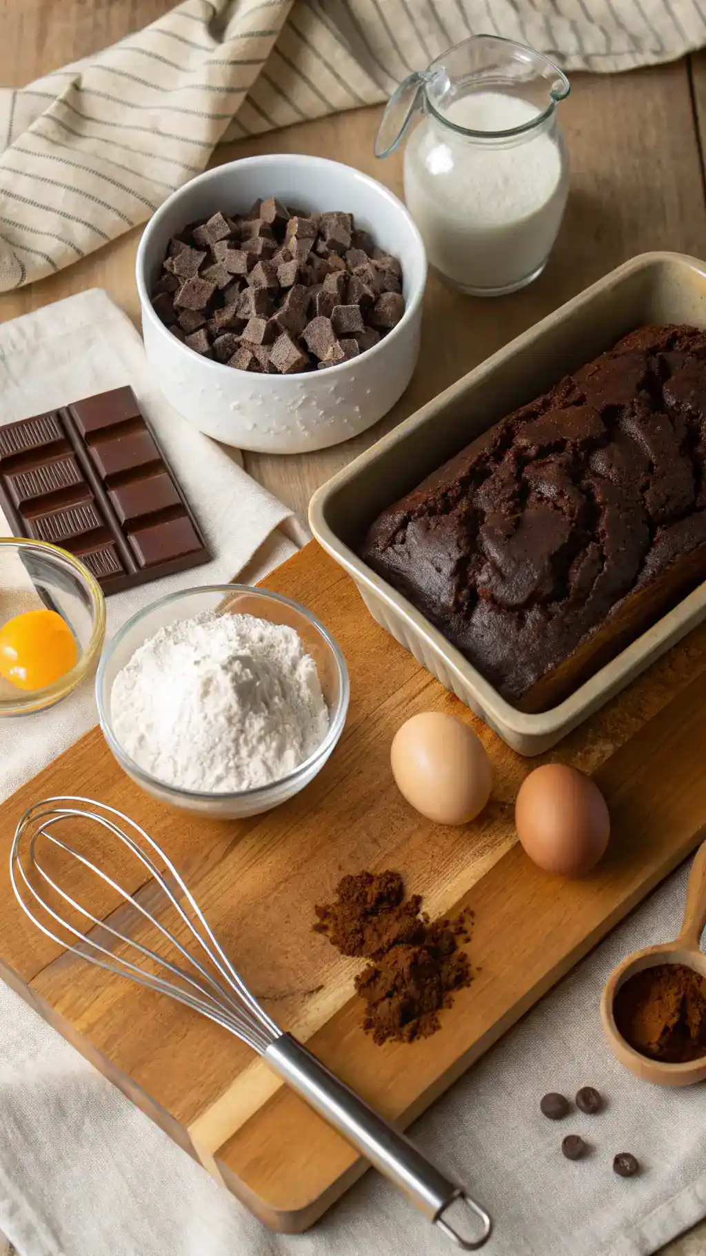 Pro tips for making Hot Fudge Brownie Bread.